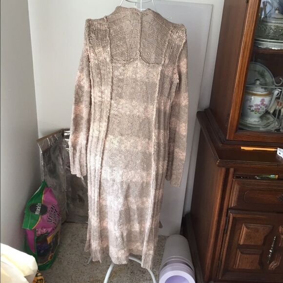 FREE PEOPLE FREE SPIRIT CARDIGAN STRIPED size XS knit cotton linen blend - Picture 6 of 11